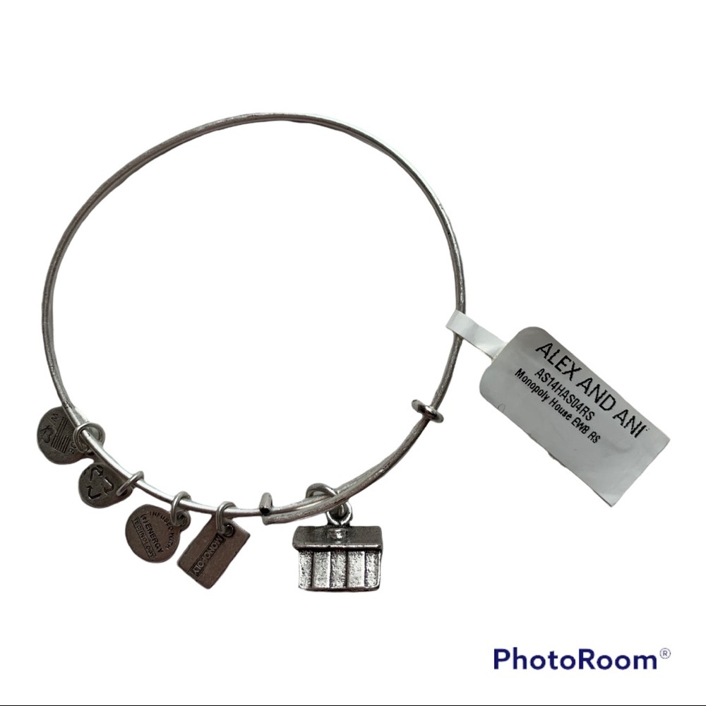 2/$20 Alex and Ani Monopoly House Silver Bracelet NWT
